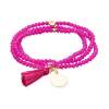 Bracelet ZEN FUCHSIA with medal