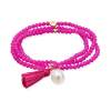 Bracelet ZEN FUCHSIA mit perle