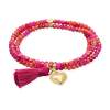 Bracelet ZEN BUGANVILLA mit Herz Charme