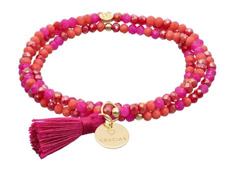 Pulsera ZEN BUGANVILLA con chapa Gracias