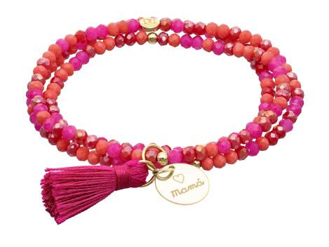 Pulsera ZEN BUGANVILLA con chapa Mamá