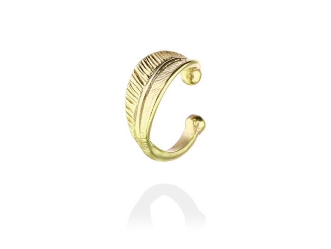 Ear FIORELLA  in golden silver de Marina Garcia Joyas en plata Ear Cuff in 18kt yellow gold plated 925 sterling silver. (external diameter: 11 mm.)