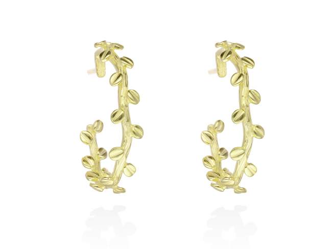 Earrings TIMBERLY  in golden silver de Marina Garcia Joyas en plata Earrings in 18kt yellow gold plated 925 sterling silver. (external diameter: 2,6 cm.)