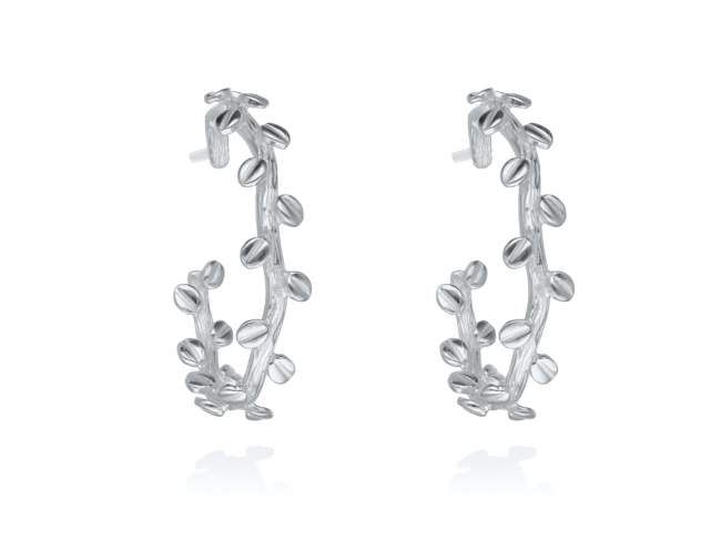 Earrings TIMBERLY  in silver de Marina Garcia Joyas en plata Earrings in rhodium plated 925 sterling silver. (external diameter: 2,6 cm.)