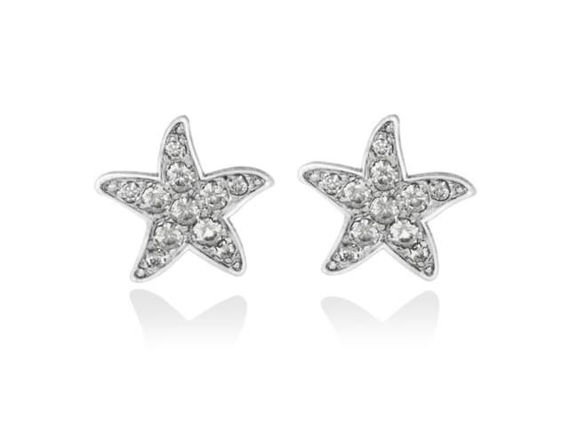 Earrings ESTRELLA White in silver - Marina Garcia