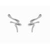 Climber Earring Flow doble piedras  in silver