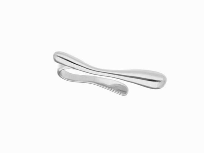 Clip Earring Flow  in silver de Marina Garcia Joyas en plata Clip Earring in rhodium plated 925 sterling silver. (size: 30 x 5 mm.)