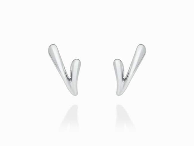 Earrings Flow mini  in silver de Marina Garcia Joyas en plata Earrings in rhodium plated 925 sterling silver. (size: 24 x 11 mm.)