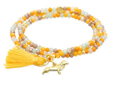 Bracelet ZEN MUSTARD with dog