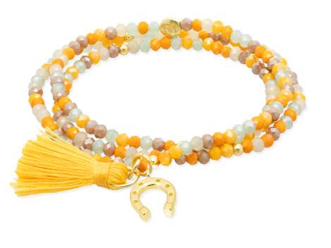 Bracelet ZEN MUSTARD with horseshoe