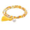 Pulsera ZEN MOSTAZA con perla