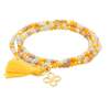 Pulsera ZEN MOSTAZA con trebol