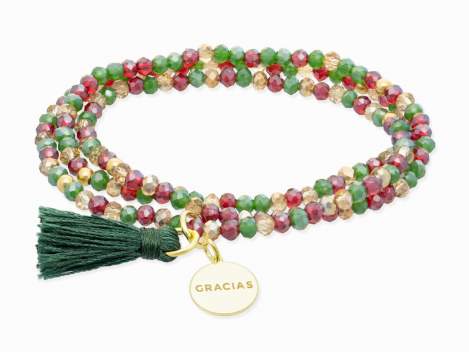 Pulsera ZEN ACEBO con chapa Gracias