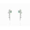 Earrings Galaxy piedras green in silver