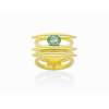 Ring Galaxy triple green in golden silver