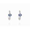 Hoop Earring Galaxy piedras blue in silver