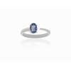 Ring Galaxy pincho blau in silber