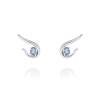 Climber Earring Galaxy curvo blue in silver