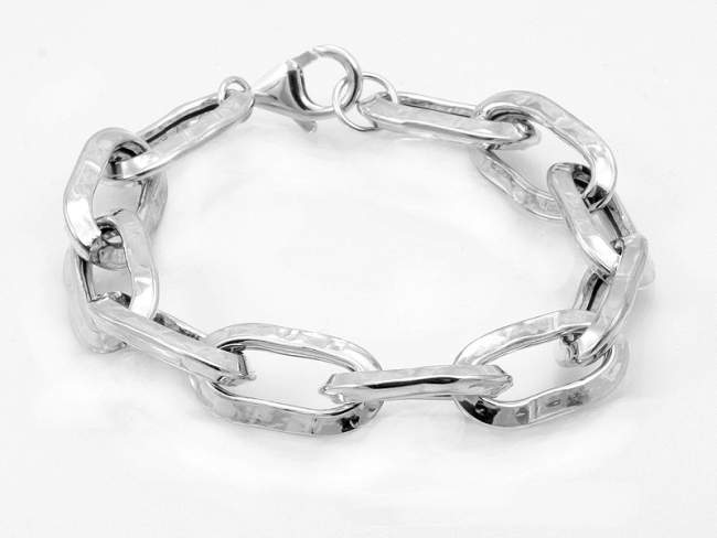 Bracelet Link  in silver de Marina Garcia Joyas en plata Bracelet in rhodium plated 925 sterling silver. (wrist size: 19 cm.)