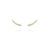 Earrings Galaxy curvo piedras  in golden silver