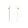 Earrings Galaxy pincho green in golden silver