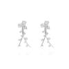 Earrings Guipur cruzado  in silver