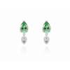 Earrings IRIA green in silver