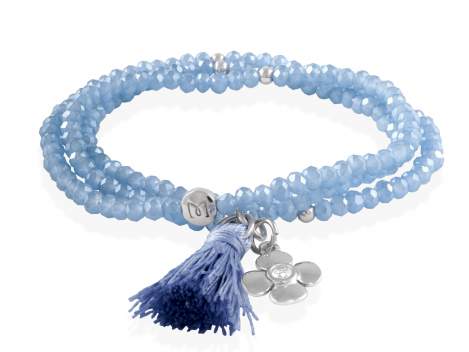 Bracelet ZEN BLUE with flower