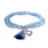 Bracelet ZEN BLUE mit Herz Charme