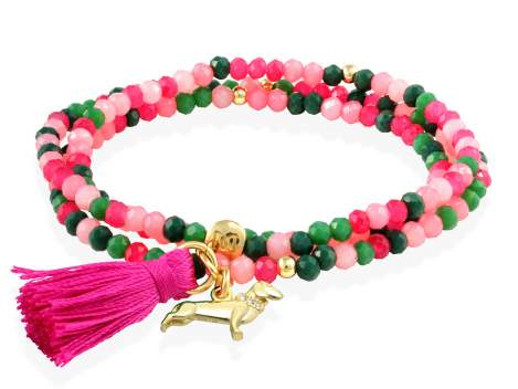 Pulsera ZEN FRAMBUESA con perro