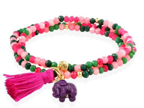 Bracelet ZEN FRAMBUESA with elephant