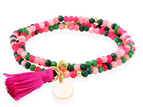 Pulsera ZEN FRAMBUESA con chapa