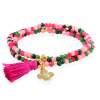 Pulsera ZEN FRAMBUESA con flor