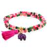 Pulsera ZEN FRAMBUESA con elefante