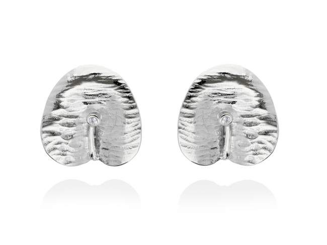 Earrings California  in silver de Marina Garcia Joyas en plata Earrings in rhodium plated 925 sterling silver with white cubic zirconia. (size: 2,2 cm.)