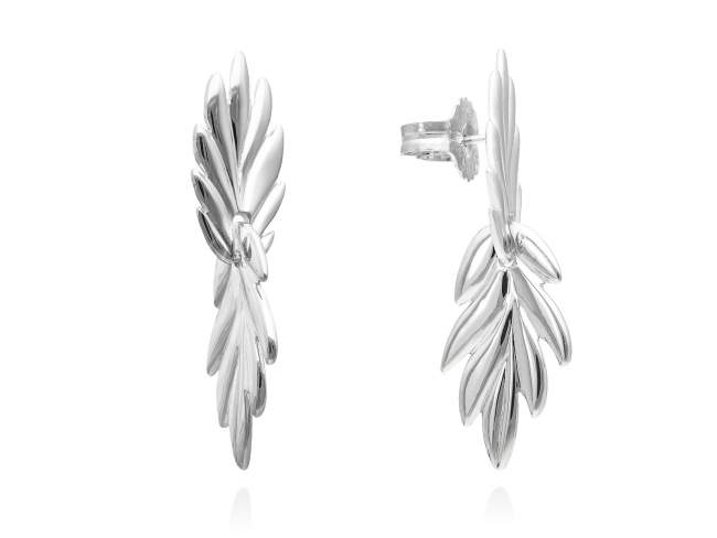 Earrings PALMA  in silver de Marina Garcia Joyas en plata Earrings in rhodium plated 925 sterling silver. (size: 4 cm.)