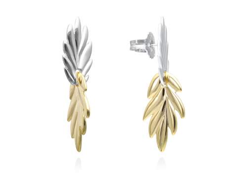 Earrings PALMA  in golden silver