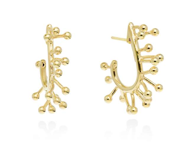 Earrings Champagne  in golden silver de Marina Garcia Joyas en plata Earrings in 18kt yellow gold plated 925 sterling silver. (size: 3,4 cm.)