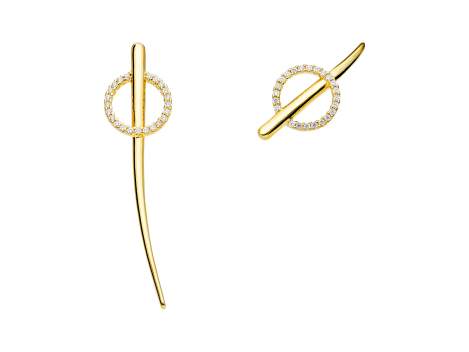 Earrings Reims trepador  in golden silver