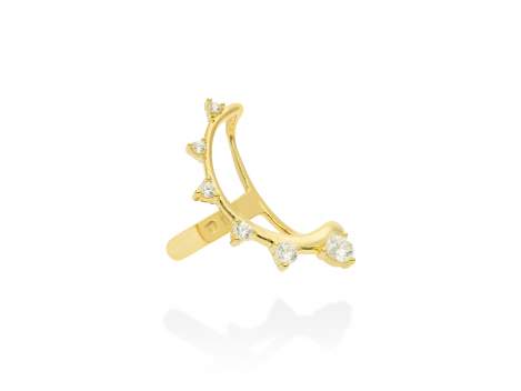 Earcuff Doux  en plata dorada