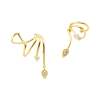 Climber Earring Saut  in golden silver