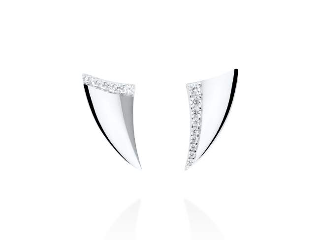 Earrings Malibú  in silver de Marina Garcia Joyas en plata Earrings in rhodium plated 925 sterling silver with white cubic zirconia. (size: 2,2 x 1 cm.)  de Marina Garcia Joyas en plata Earrings in rhodium plated 925 sterling silver with white cubic zirconia. (size: 2,2 x 1 cm.)