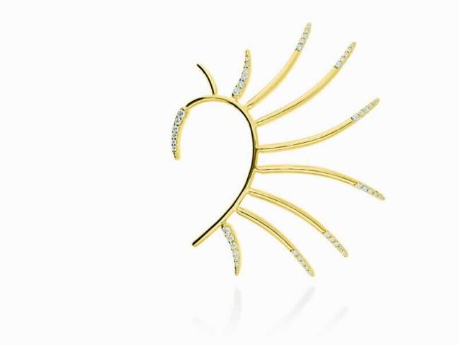 Earcuff Galaxy  in golden silver de Marina Garcia Joyas en plata Earcuff in 18kt yellow gold plated 925 sterling silver with white cubic zirconia. (size: 8,5 x 7 cm.)