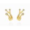 Earrings Mistral mini  in golden silver