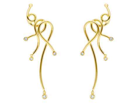 Climber Earring Mistral XL  in golden silver