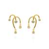 Earrings Mistral piedras  in golden silver