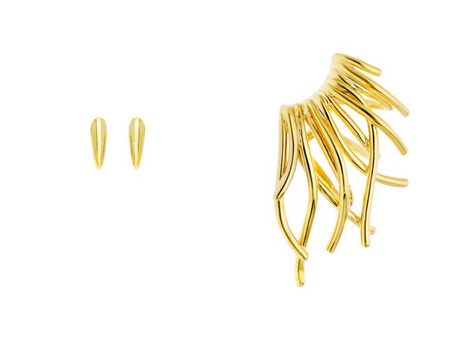 Earcuff Arles  in golden silver de Marina Garcia Joyas en plata Earcuff in 18kt yellow gold plated 925 sterling silver. (size: 4 x 3 cm.)