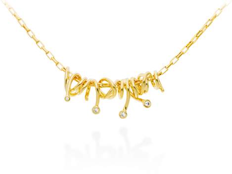 Necklace Mistral  in golden silver