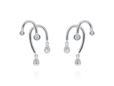 Pendientes Mistral piedras  en plata