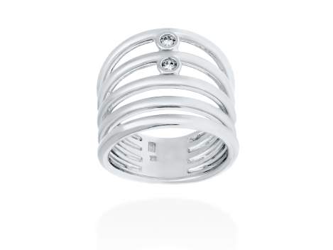 Ring Mistral piedras  in silber